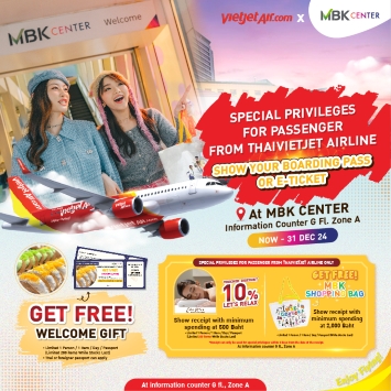 Boarding Pass Privileges for International & Thai Passengers from Thai Vietjet.com