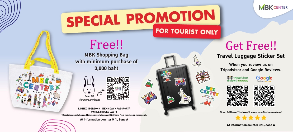 MBK Center Tourist Promotions: Free Bags & Luggage Stickers!